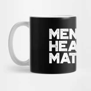 Mental Health Matters Vintage Retro (White) Mug